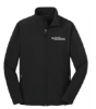 Black full-zip jacket with SPPS logo on right breast