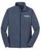 Heather Navy full-zip jacket with SPPS logo on right breast